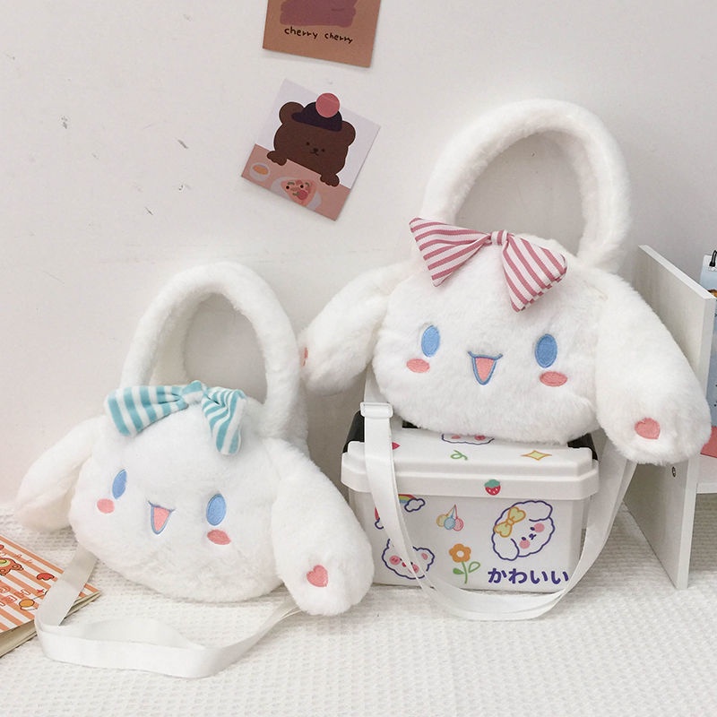 Túi Đeo Chéo Hình Chú Chó Tai To Bằng Lông Nhung Phong Cách Lolita Nhật Bản Dễ Thương Xinh Xắn