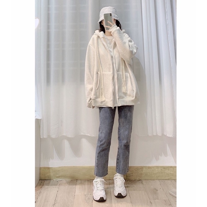 [Mã 12FASHIONSALE1 giảm 10K đơn 50K] áo lông hoodie khoá kéo siêu dày | BigBuy360 - bigbuy360.vn