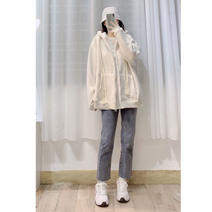 [Mã 12FASHIONSALE1 giảm 10K đơn 50K] áo lông hoodie khoá kéo siêu dày | WebRaoVat - webraovat.net.vn