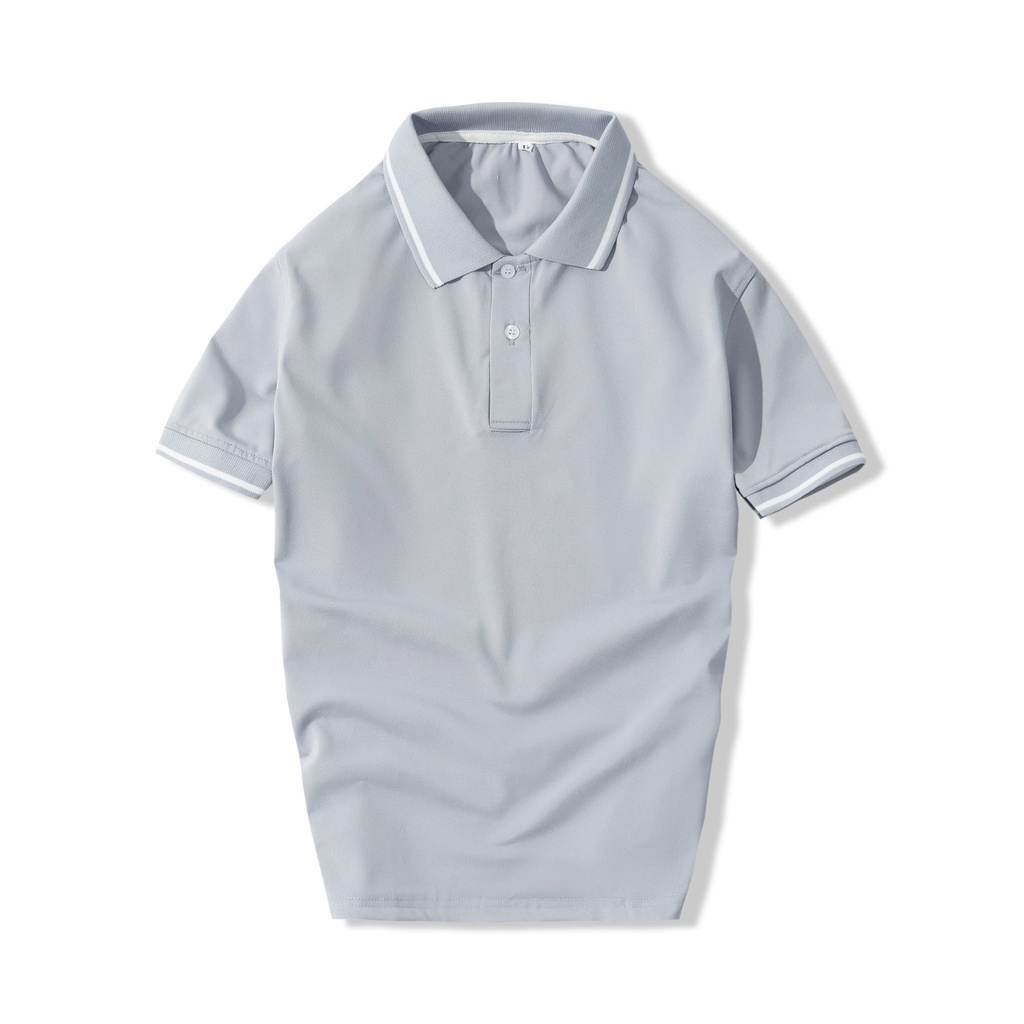 Áo thun polo nam có cổ kẻ sọc basic, Áo phông nam ngắn tay vải cá sấu cotton thời trang VINTINO PLV