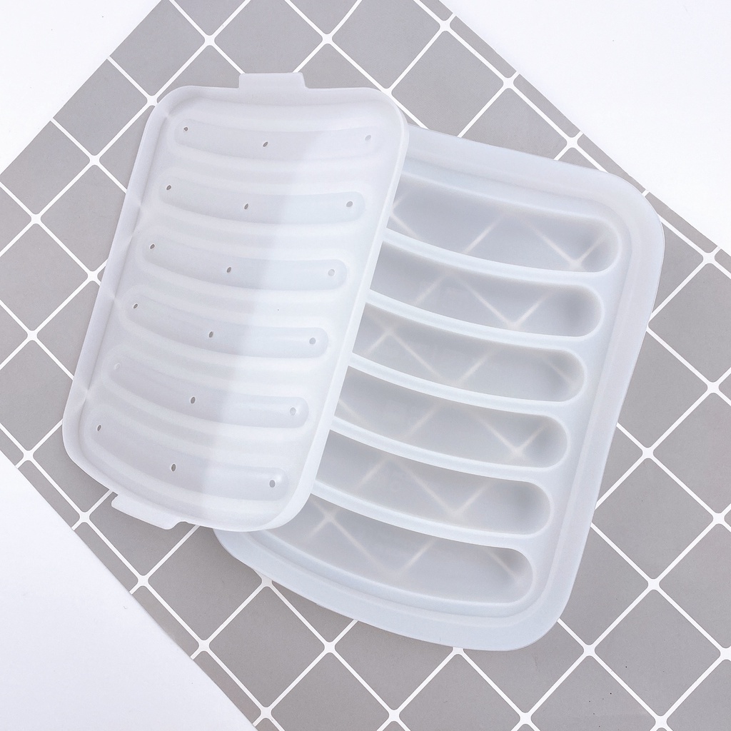 Khuôn Xúc Xích Silicon Làm Đồ Ăn Dặm Cho Bé, Khuôn Tạo Hình Xúc Xích Cho Bé Ăn Dặm