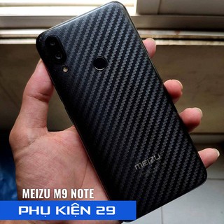 [Meizu M9 Note] Dán lưng 3D vân Cacbon - Carbon