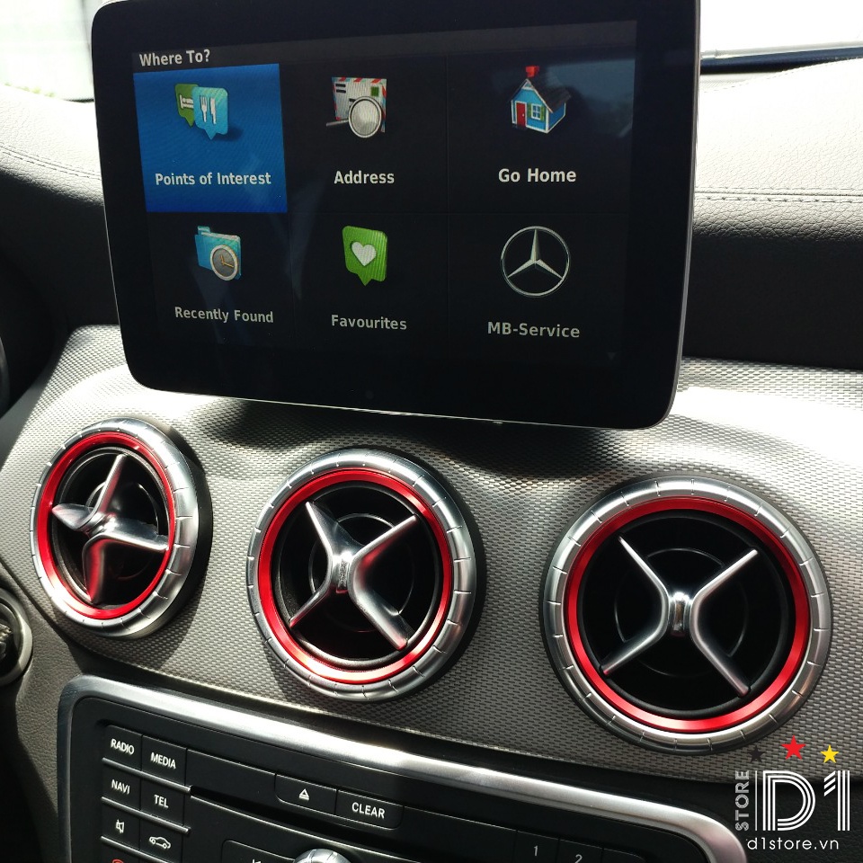 Set 5 Vòng Đệm Trang Trí Cửa Gió Điều Hòa Xe Mercedes Benz A/CLA/GLA-Class