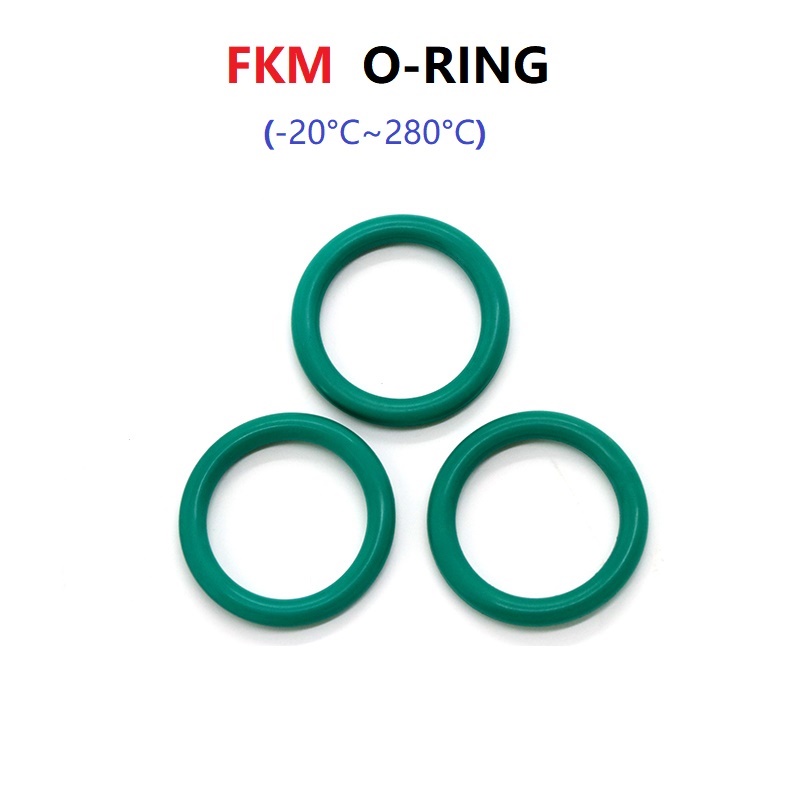 Vòng Đệm Cao Su Chịu Nhiệt Cao CS2.4mm OD8~60mm Màu xanh lá cây FKM Cao su flo Vòng đệm Gioăng đệm Dầu cách điện Chịu nhiệt độ cao Màu xanh lá cây O Ring