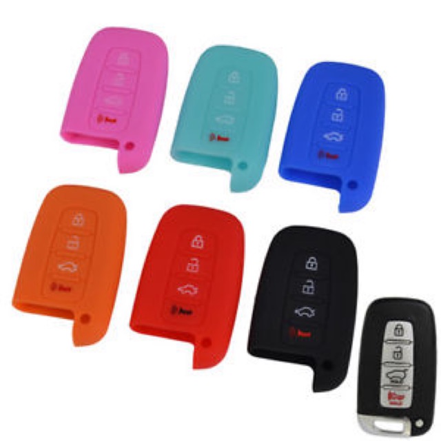 Bao silicone bảo vệ chìa Khoá Thông Minh smart key KIA HYUNDA 4 nút