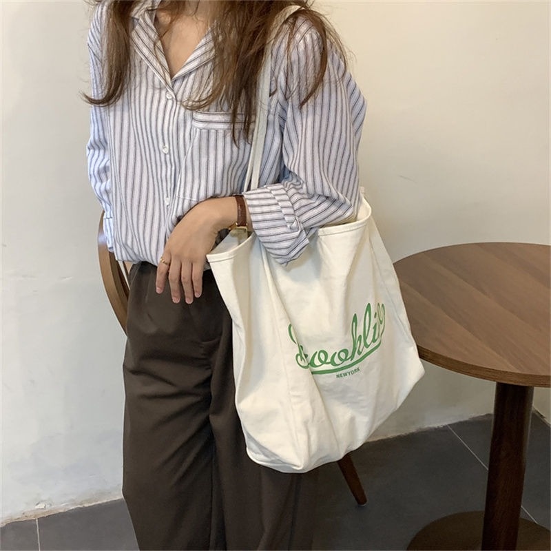 Ba Lô Canvas Thân Thiện Với Môi Trường Phong Cách Hàn Quốc Đơn Giản Mẫu Mới 2022 Dành Cho Nữ