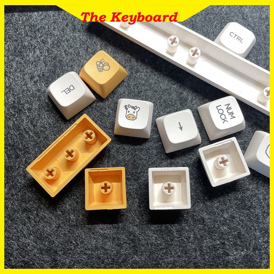 Keycap honey milk XDA 140 phím. Keycap pbt giá rẻ.