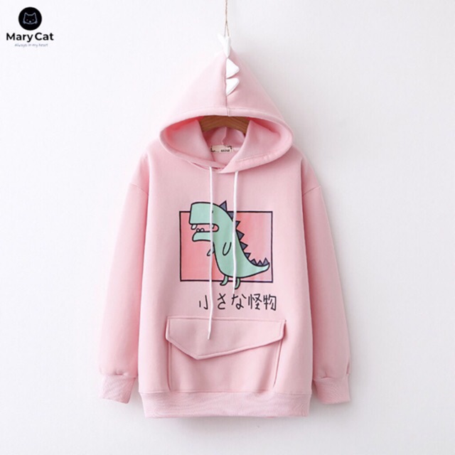 ÁO KHOÁC NỈ HOODIE KHỦNG LONG CUTE ( NHIỀU MÀU)