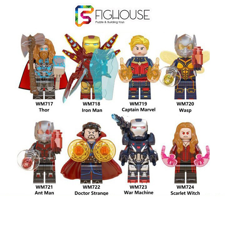 Xếp Hình Minifigures Các Nhân Vật Siêu Anh Hùng Marvel -  Đồ Chơi Lắp Ráp non-lego WM6063 [B5]