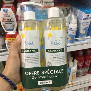 Sữa tắm gội 2 in 1 Klorane bebe Pháp cho bé ( sữa Tắm Klorane BeBe)