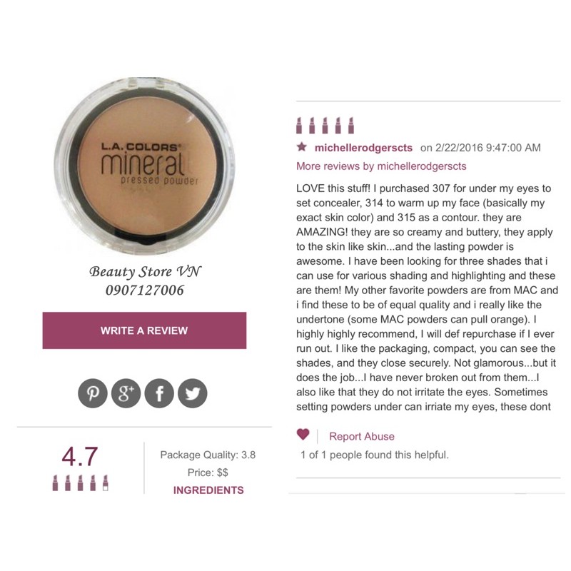 [FREESHIP💋] Phấn Phủ Khoáng Kiềm Dầu Dupe MAC Siêu Mịn LA COLORS | BigBuy360 - bigbuy360.vn