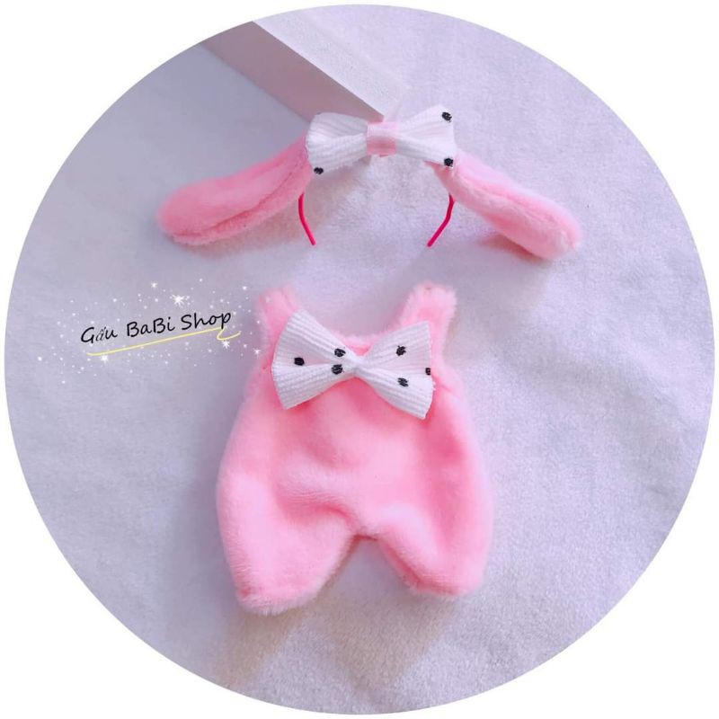 Bộ body tai thỏ cho búp bê size 1/8 baboliy, bru, ob11, ddf, 5inch, blythe, babies, xinji