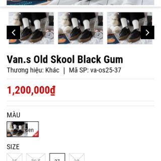 [PASS LẠI] Vans old skool black gum real