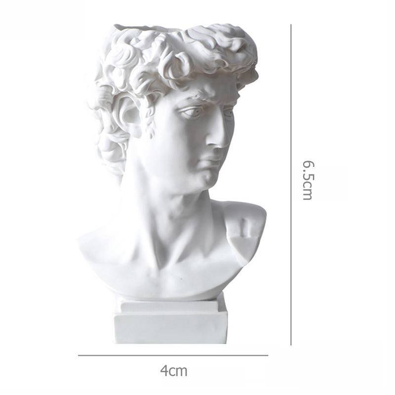 Giá đỡ bút cọ trang điểm hình đầu David Medici bằng Resin