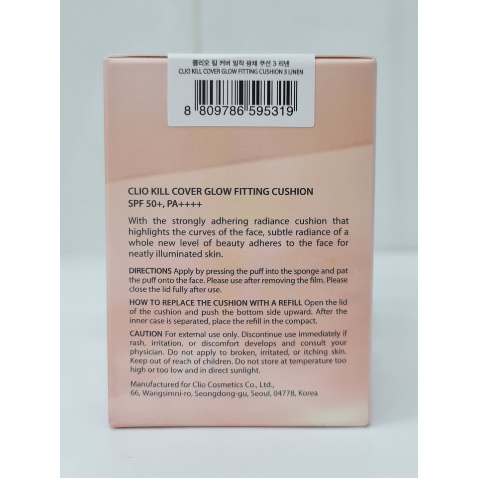 Phấn Nước Siêu Căng Bóng Và Che Khuyết Điểm CLIO Kill Cover Glow Fitting Cushion SPF50+ PA++++ Hàn Quốc