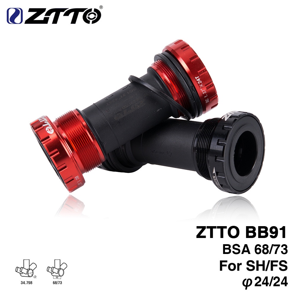 Vòng bi ngoài Ztto BB91 chống thấm nước cho bánh xe đạp BSA68 68 73 24mm