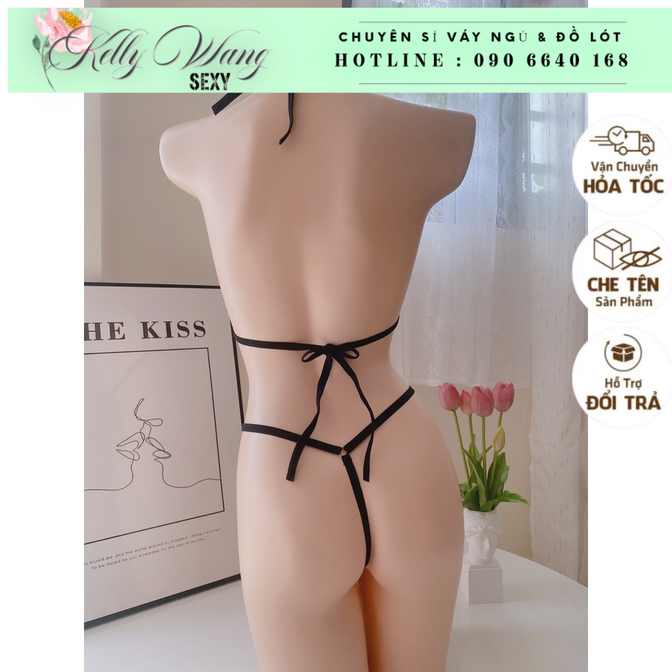 [KELLYWANG] BK076- Bộ lọt khe dây thun gợi cảm - đồ lót sexy