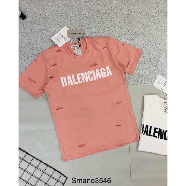 ÁO THUN UNISEX Balenciaga rách nhẹ CHẤT COTTON