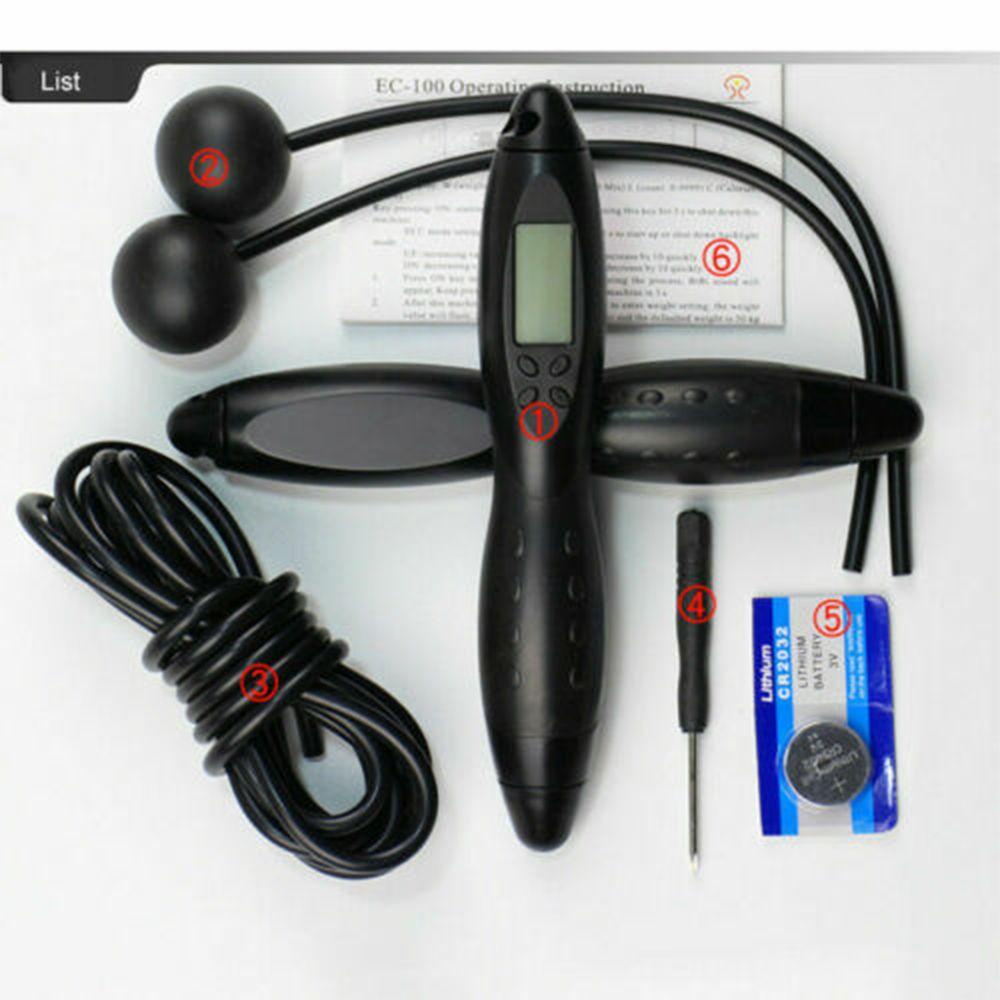 Dây Nhảy Kỹ Thuật Số Thông Minh Không Dây Màn Hình LCD Đếm Khoảng Cách Chạy Bộ