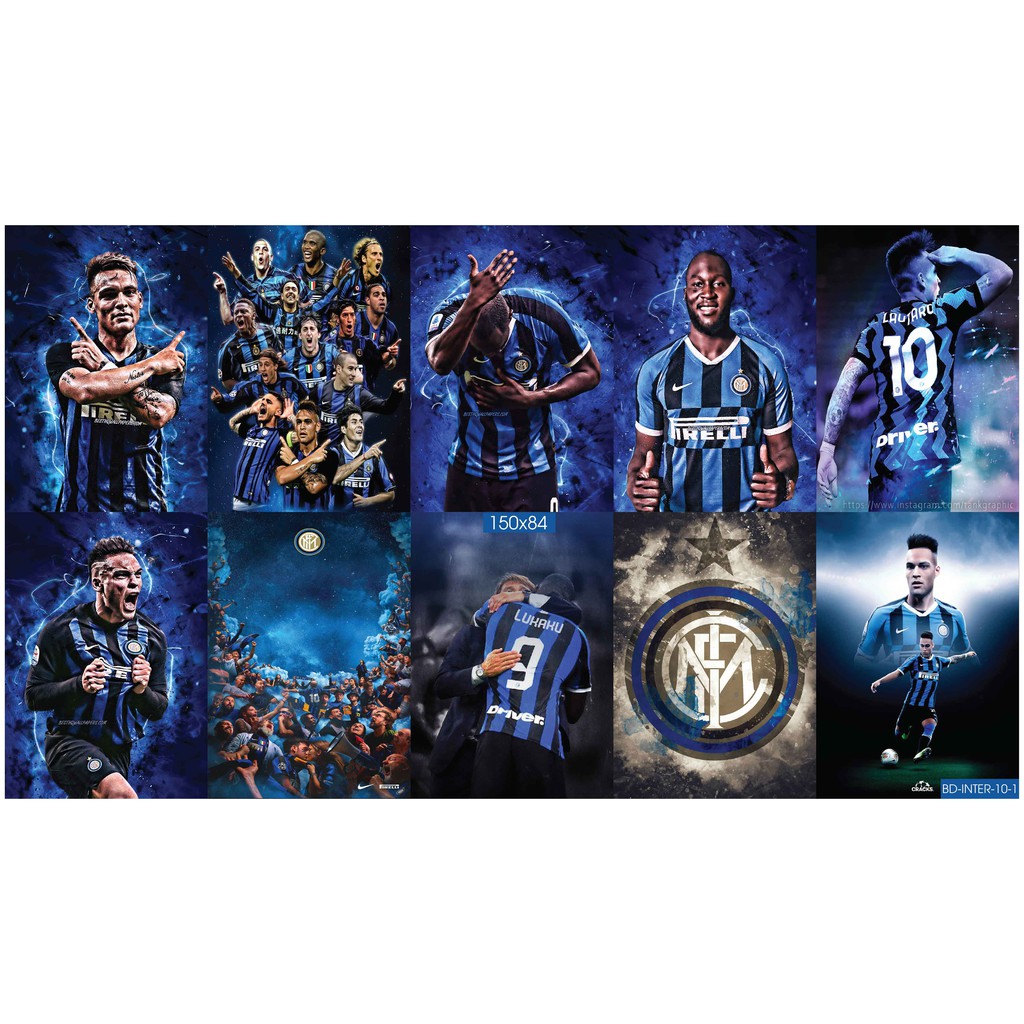 Combo Set 10 tờ Decal dán tường đội bóng Inter Milan