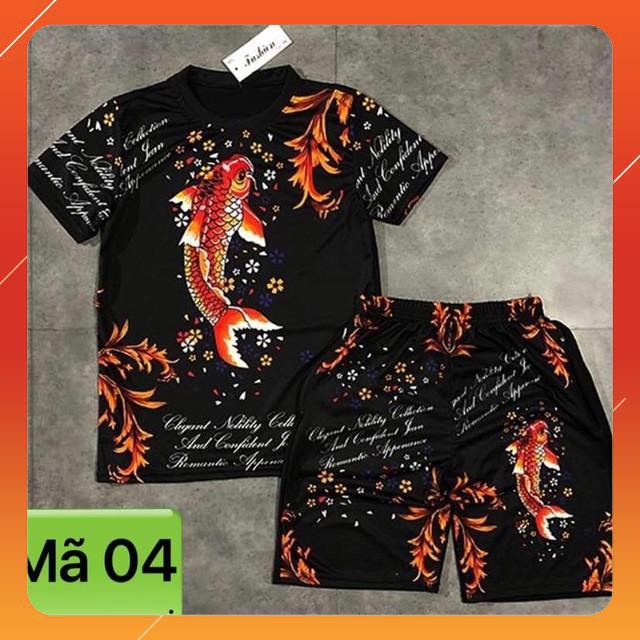 [ LẺ RẺ NHƯ BUÔN ] Bộ Nam in 3D cao Cấp mã 04 ( cá chép đỏ )