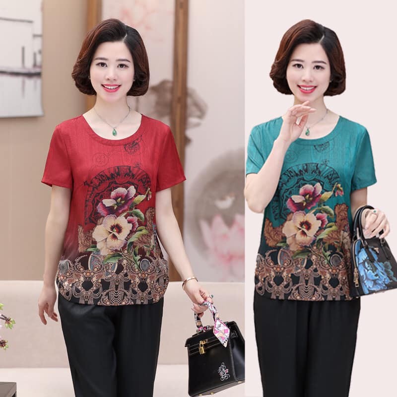 B29902 - Set áo và quần nữ trung tuổi hàng nhập 440k