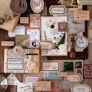 Set 21 giấy ghi chú vintage mix mẫu