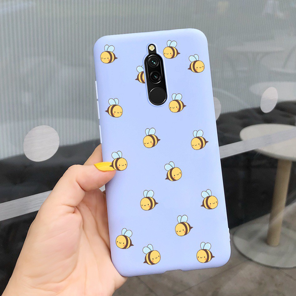 XIAOMI REDMI 8 8A 7 7A 6 6A 5 5A 4A 4X Phone Case Cute Cover Butterfly Bee Cartoon Bumper Soft Cases Redmi8A Casing