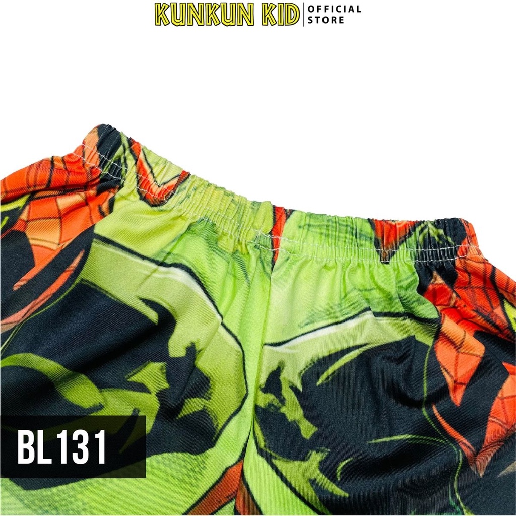 Bộ ba lỗ bé trai Thun lạnh Kunkun Kid BL131 in hình người nhện Spiderman size đại cho trẻ em từ 10-60kg