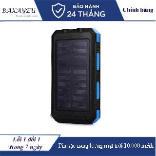 Sạc dự phòng năng lượng mặt trời, pin sạc dự phòng năng lượng mặt trời MNS-120 cao cấp 10000 mah,