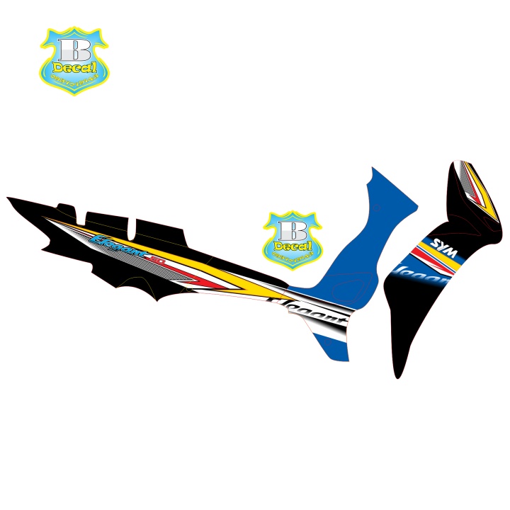 ( Quí khách vui lòng mang ra tiệm cho thợ dán ) Tem elegant 50 2016 xanh đen