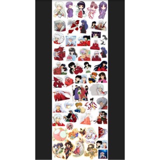 Set sticker Inuyasha pvc chống thấm dán nón bh, vali, laptop