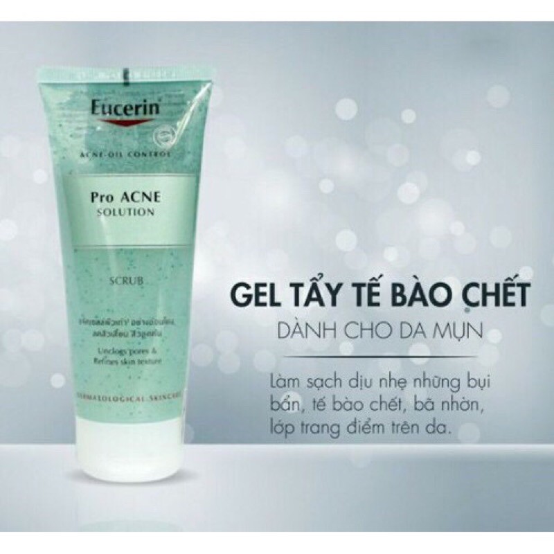 [Chính Hãng] Gel Tẩy Tế Bào Chết Cho Da Mụn EUCERIN PROACNE SOLUTION SCRUB - 100ml