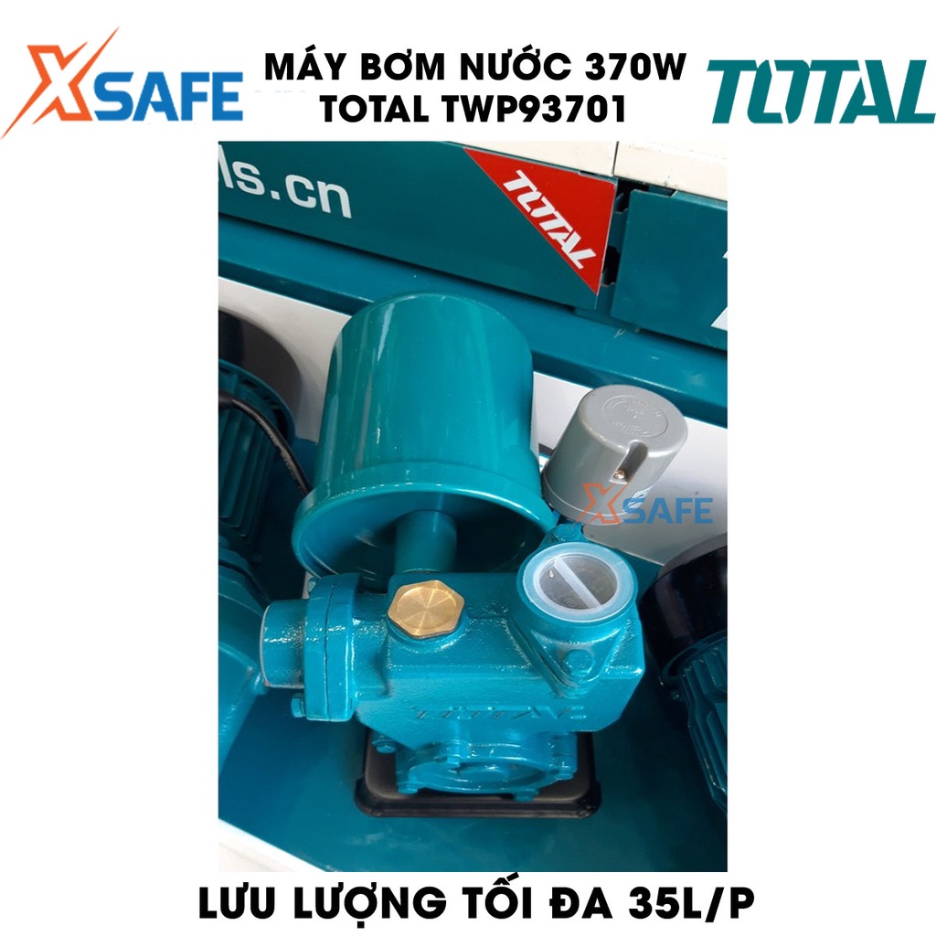 Máy bơm nước 370W TOTAL TWP93701 motor dây đồng,chiều cao bơm tối đa 32m, lưu lượng tối đa 35 lít/ph