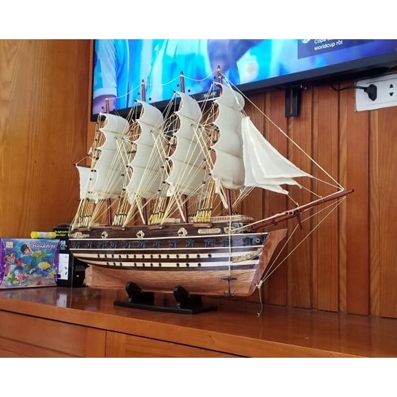 Mô hình thuyền gỗ thuyền trang trí tàu chiến cổ JYLLAND - Dài 77cm