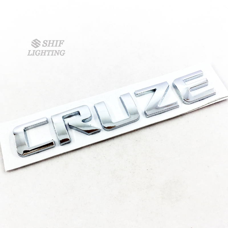 Logo chữ CRUZE bằng ABS Chrome dán trên thân thay thế cho xe hơi CHEVROLET