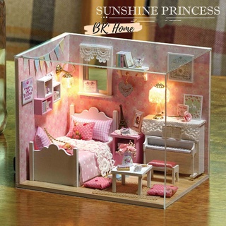 Mô hình nhà búp bê Cuteroom  DIY Doll House Miniature_ SUNSHINE PRINCESS _Tặng TẤM CHE BỤI + KEO