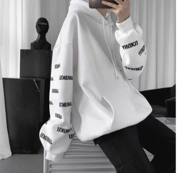 Áo khoác hoodie dáng rộng lót nhung dày dặn phong cách hong kong thời trang thu đông cho nam size S-4XL | BigBuy360 - bigbuy360.vn