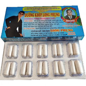 Dưỡng Khớp Long Phụng viên nhộng trắng, hỗ trợ giảm đau do phong tê thấp, nhức mỏi xương khớp (20 viên)