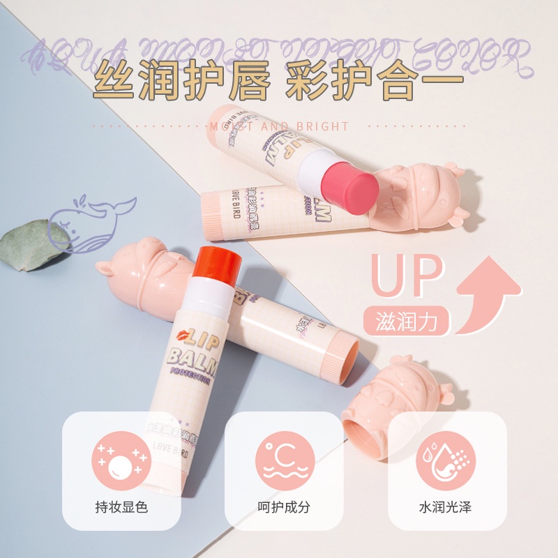 [Hàng mới về] Son dưỡng môi giữ ẩm chống nếp nhăn chăm sóc da môi hiệu quả chất lượng cao Love bird | BigBuy360 - bigbuy360.vn