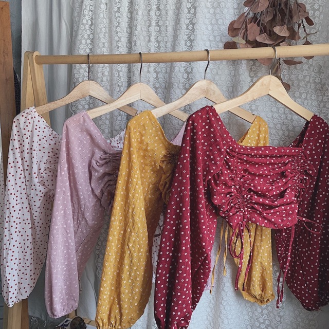 ÁO HOA NHÍ CROPTOP 4 MÀU