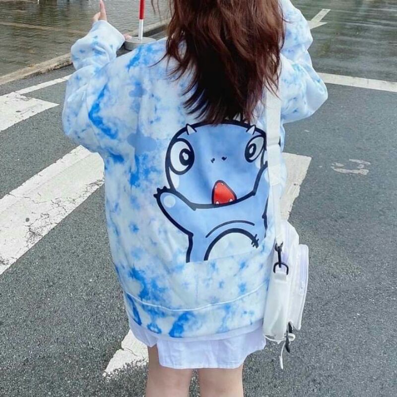 khoác nỉ ngoại loang màu