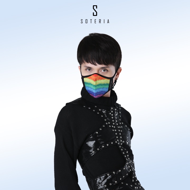 Khẩu trang tiêu chuẩn Quốc Tế SOTERIA Rainbow ST286 - Bộ lọc N95 BFE PFE 99 lọc đến 99% bụi mịn 0.1 micro-Size S,M,L