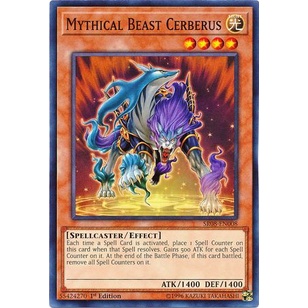 Thẻ bài Yugioh - TCG - Mythical Beast Cerberus / SR08-EN008'