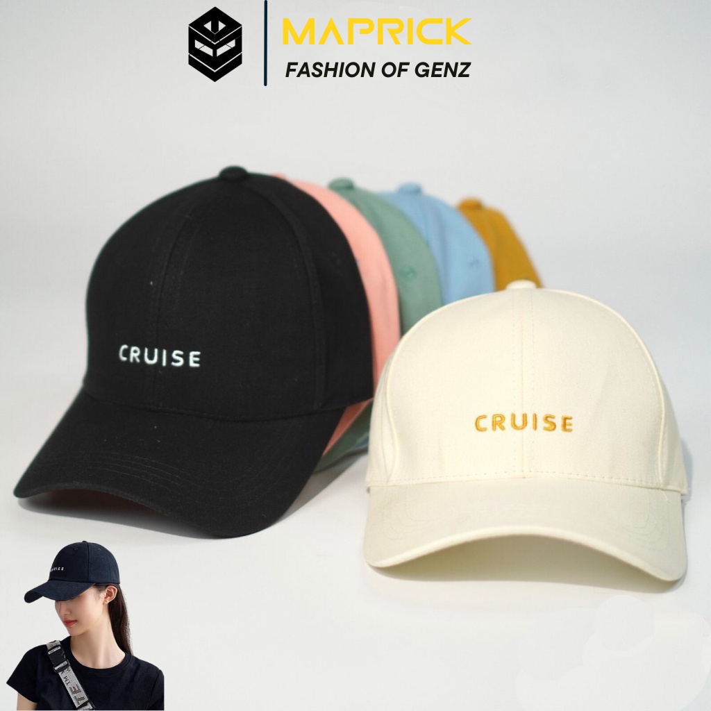 Mũ lưỡi trai ❤️ Nón kết thêu chữ CRUISE chất kaki cao cấp form unisex N17