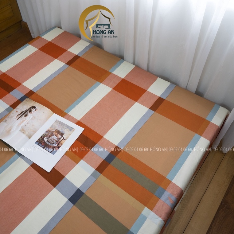 Bộ chăn ga gối cotton trần bông cao cấp 1.6mx2m, 1.8mx2m, 2mx2.2m - RÈM GA GỐI HỒNG AN