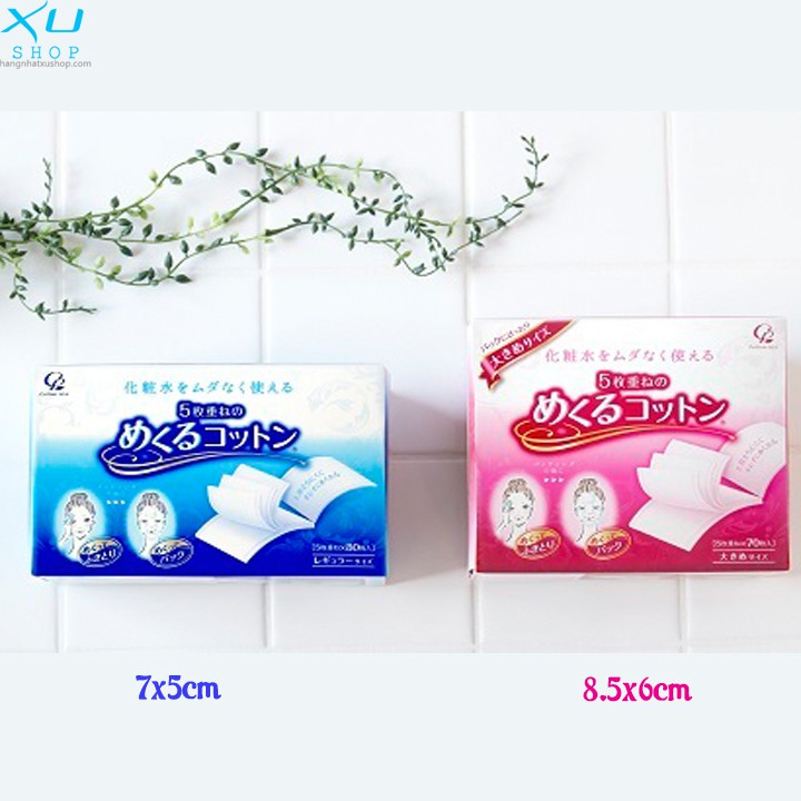 Bông Layer Cotton Labo 5 lớp kích thước 5x7 và 8.5x6cm  (Nhật nội địa).