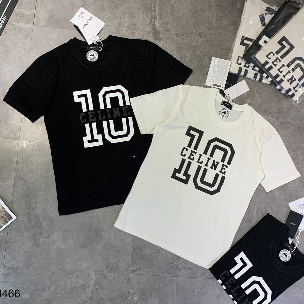 Áo phông T - Shirt - Áo Thun Unisex Tay Ngắn In Chữ Số 3D Hàn Quốc Chất Thun Cotton Co Giãn 4C - AC101 - Azila