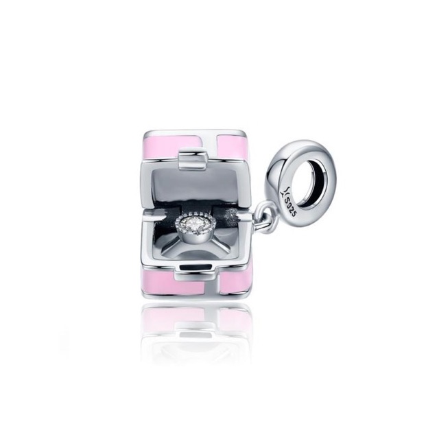 Charm Nhẫn Cầu Hôn Hồng Bamoer Authentic