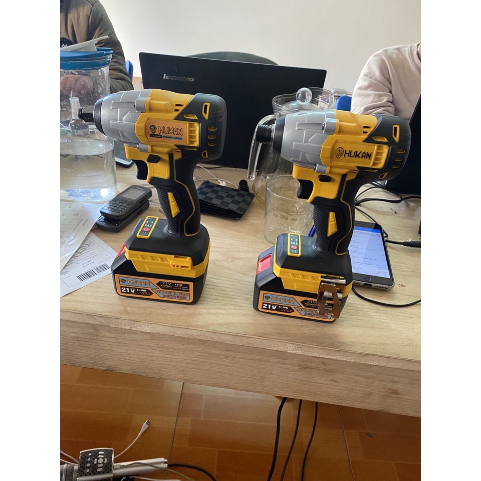Máy chuyên vít HUKAN X2 PRO 21V, Máy Không Chổi Than Đi Kèm Bộ Phụ Kiện